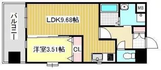 福岡県久留米市中央町【マンション】の間取り