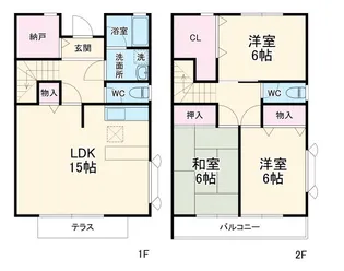 神奈川県横浜市都筑区荏田南2【一戸建】の間取り