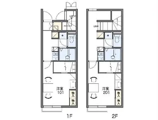 レオパレスSUNSHINE【2階】の間取り