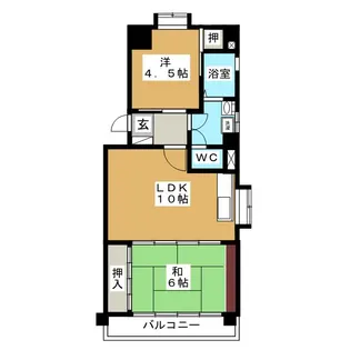 パールマンション喜多山【2階】の間取り