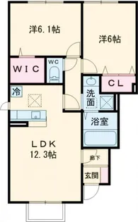 サンモールAB A棟【1階】の間取り