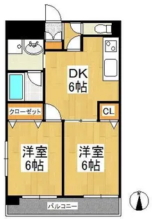 天神アコールマンション【9階】の間取り