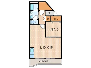 ハイツニュー多聞【4階】の間取り
