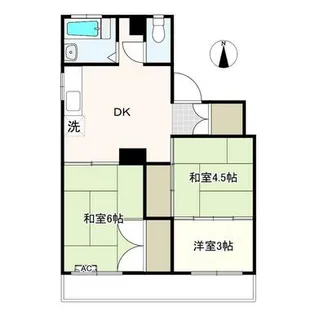 第一シャトー鴻ノ台【3階】の間取り