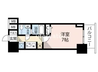 S-RESIDENCE難波Briller(エスレジデンス難波ブリエ)【15階】の間取り