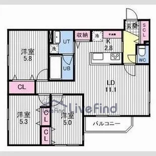 Aster本通15【3階】の間取り