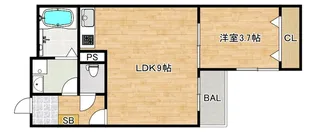大阪府大阪市阿倍野区文の里4【マンション】の間取り