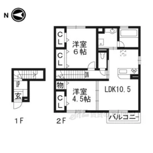 ドルフ東矢倉【2階】の間取り