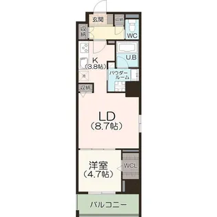 PoliCuadro Tower I【6階】の間取り