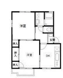 ルミネユー B館【1階】の間取り