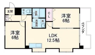 カサ松下【4階】の間取り