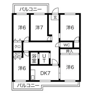 リバーサイド鎌倉【6階】の間取り