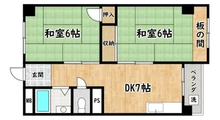 クリアスカイ立花【7階】の間取り