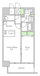 1LDKの間取り画像