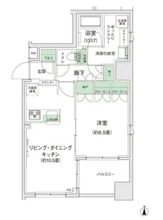 東京都大田区西蒲田7【マンション】の間取り