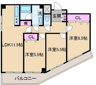 東京都北区滝野川3【マンション】の間取り