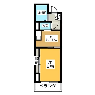 ロイヤルマンション中田【4階】の間取り