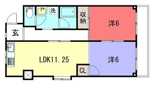 ロイヤルセンタービル小林【3階】の間取り