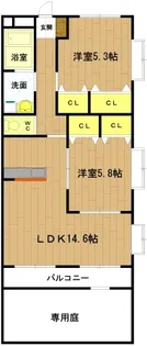 三重県伊勢市小俣町明野【マンション】の間取り