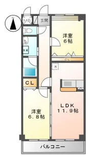 プリミエールNYOI【4階】の間取り