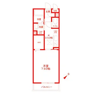 ブラン・ピュール【2階】の間取り