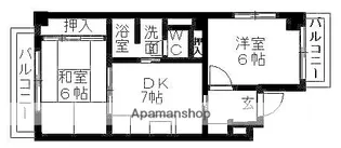 2DKの間取り画像