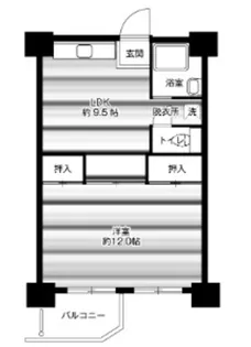 ビレッジハウス泉北栂タワー【7階】の間取り