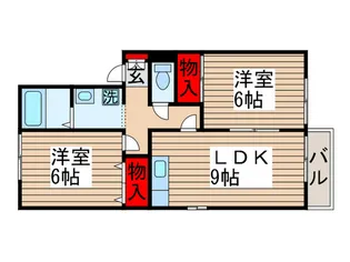 クレ-ルシャンブルA【1階】の間取り