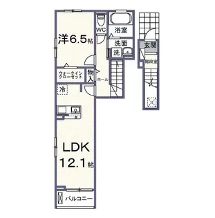 ソルフィー イースト【2階】の間取り