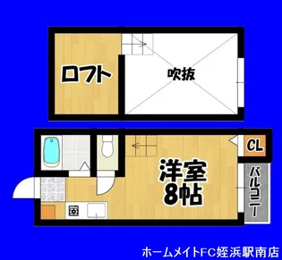ウエストハイツナラザキ【1階】の間取り
