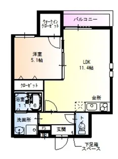 フジパレス堺大浜中町【1階】の間取り