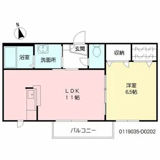 1LDKの間取り画像