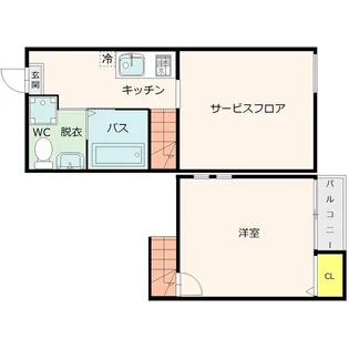 Gran de 愛宕橋【1階】の間取り