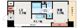 大阪府大阪市中央区備後町1【マンション】の間取り