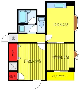 壱番館【4階】の間取り