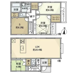 東京都練馬区南大泉1【一戸建】の間取り
