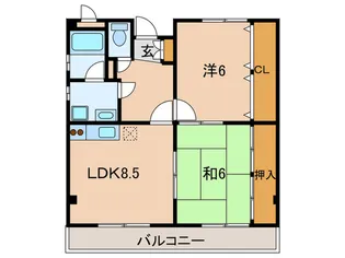 プロヴァンス イン マツバラ【4階】の間取り