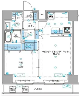 ジェノヴィア浅草IIIグリーンヴェール【4階】の間取り