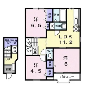 神奈川県南足柄市壗下【アパート】の間取り