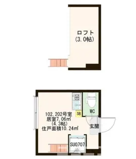 ハーモニーテラス池袋【2階】の間取り