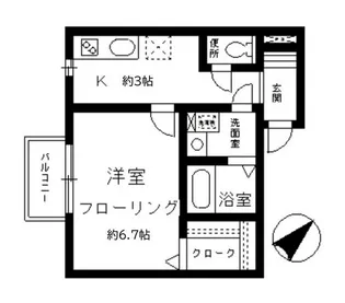 東京都品川区荏原4【アパート】の間取り