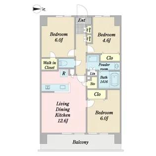NB西新井西ウィング【1階】の間取り