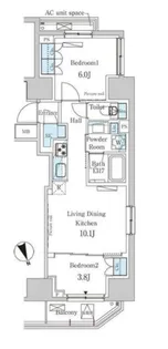 パークアクシス虎ノ門【7階】の間取り