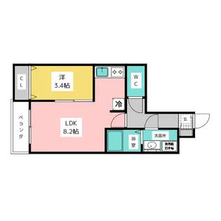 シェリム新瑞橋サウス【2階】の間取り
