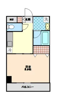 メズューセラ五橋【5階】の間取り