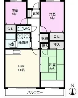 アヴニール戸田【1階】の間取り