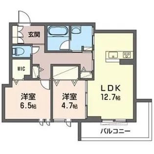 ラ グリシーヌ【3階】の間取り