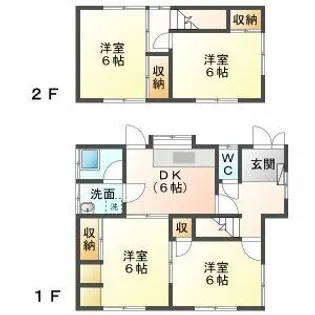 岐阜県大垣市草道島町【一戸建】の間取り