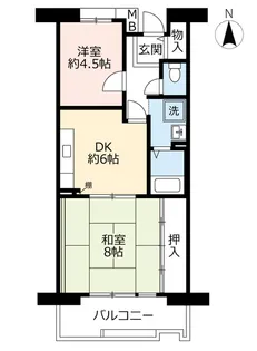 URアルビス寺本【1階】の間取り
