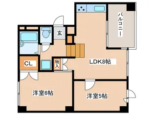 中銀府中大国マンシオン【3階】の間取り